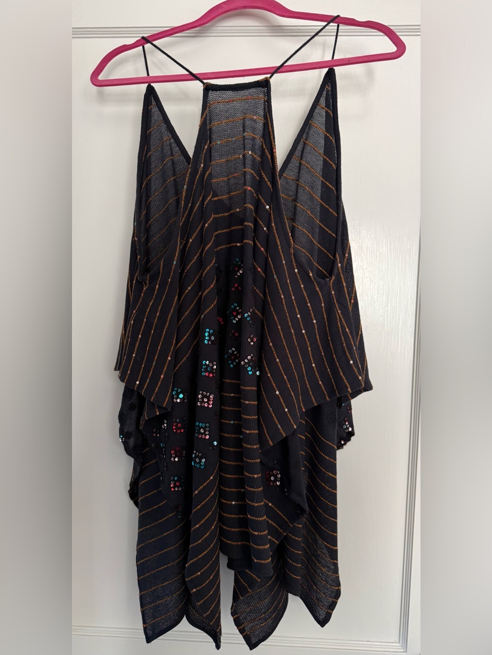 Free People Ibiza Tank Tunic Flowy & Sequined - Picture 3 of 5